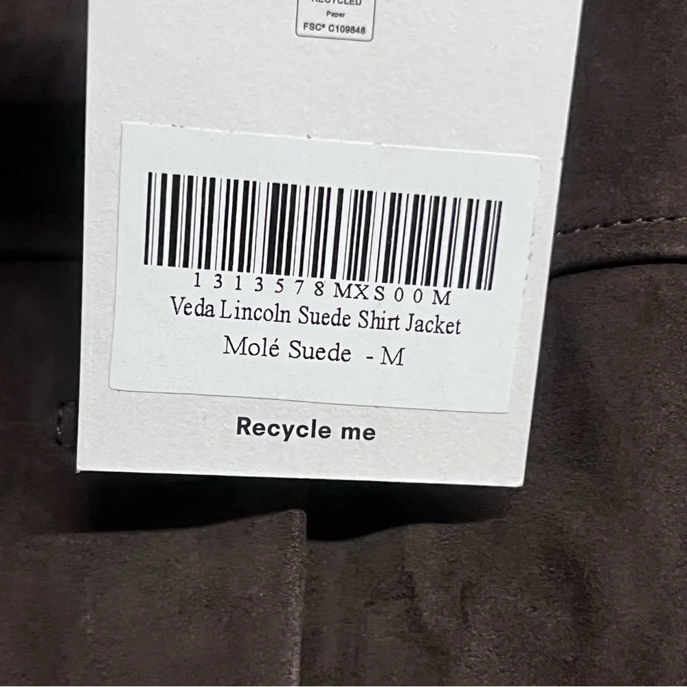 NWT Reformation Veda Lincoln Chocolate Brown Suede Shirt Jacket - Picture 12 of 13